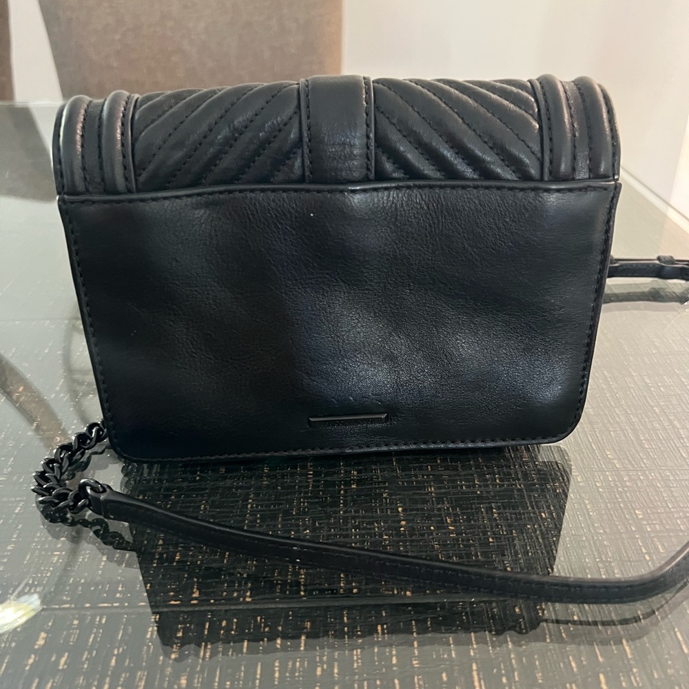 6 inch wide black crossbody clutch